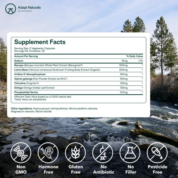 cápsulas suplemento nootrópico Adapt Naturals