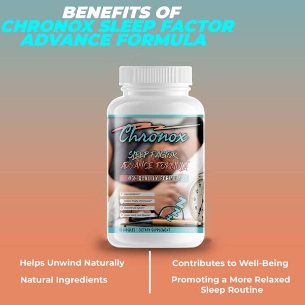Version 1.0.0 Cápsulas suplemento sueño CHRONOX para descanso tranquilo