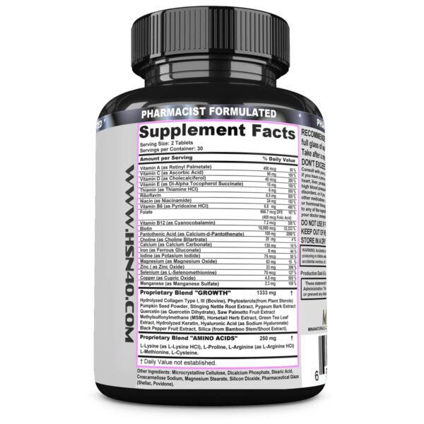 Cápsulas del suplemento vitamínico MINANATURALS HSN 40