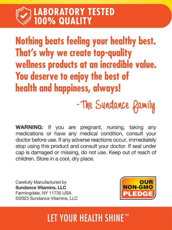Cápsulas suplementos Sundance sin alérgenos comunes