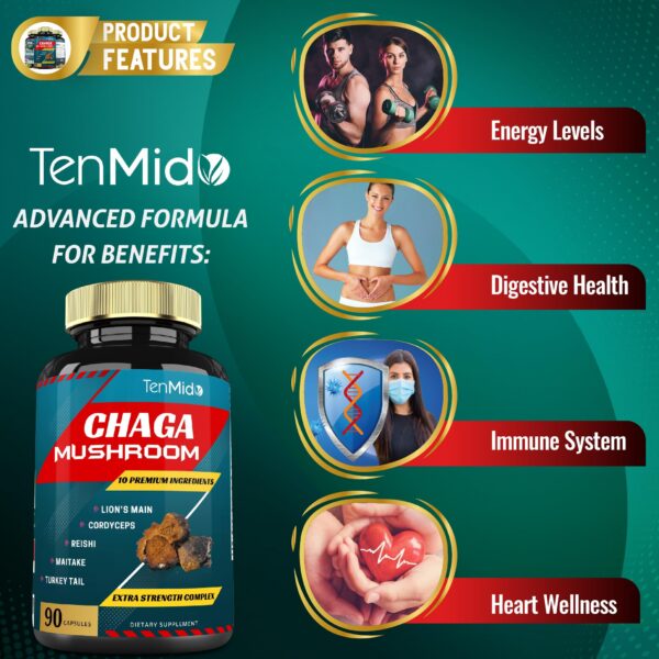 Cápsulas Tenmido con fórmulas naturales para energía y resistencia