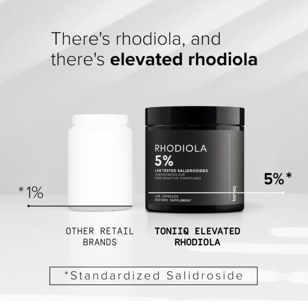 Cápsulas Toniiq Rhodiola Rosea para energía y resistencia