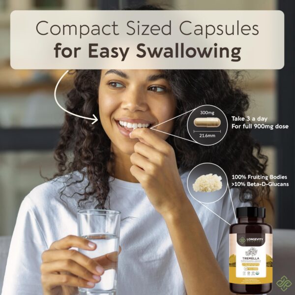 Cápsulas Tremella Longevity Botanicals contenido interior