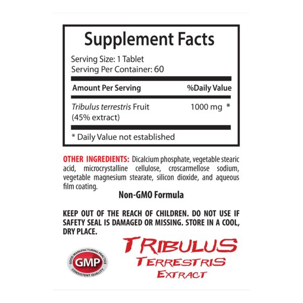 Cápsulas Tribulus Terrestris Healthy Supplements suplemento natural