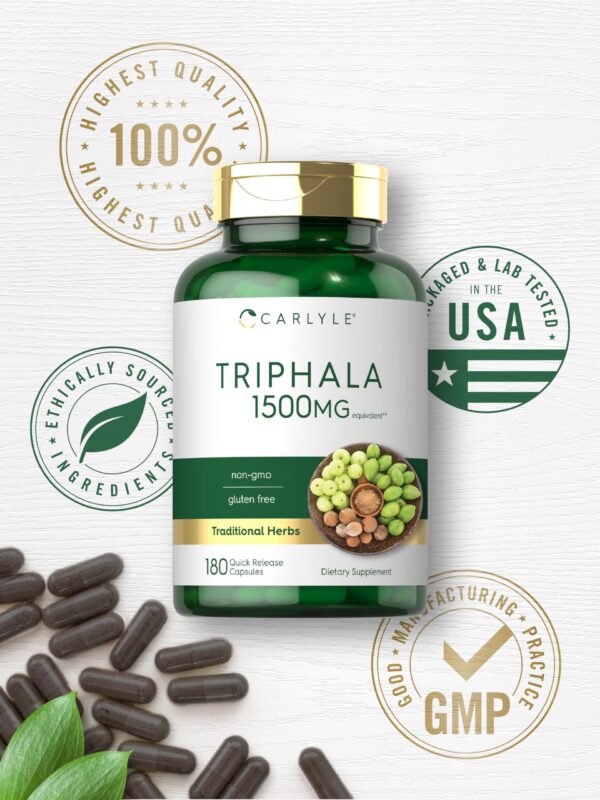 Version 1.0.0 Cápsulas Triphala ayurveda 1500mg para bienestar