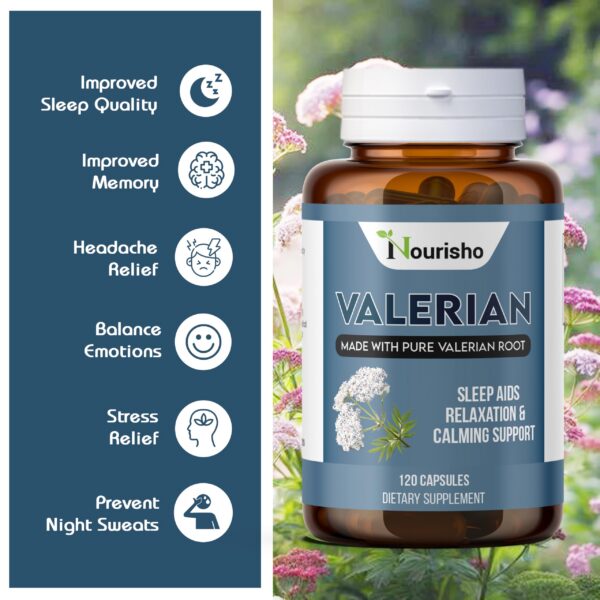 Cápsulas valeriana para sueño profundo y relajación