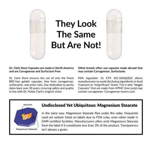 Cápsulas veganas de extracto cúrcuma pimienta negra Dr Clark