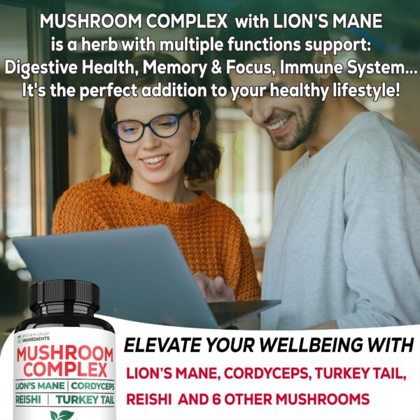 Capsulas veganas con mezcla especial de hongos saludables