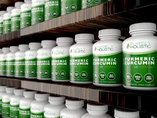 Cápsulas veganas para 4 meses de suministro de cúrcuma de alta concentración