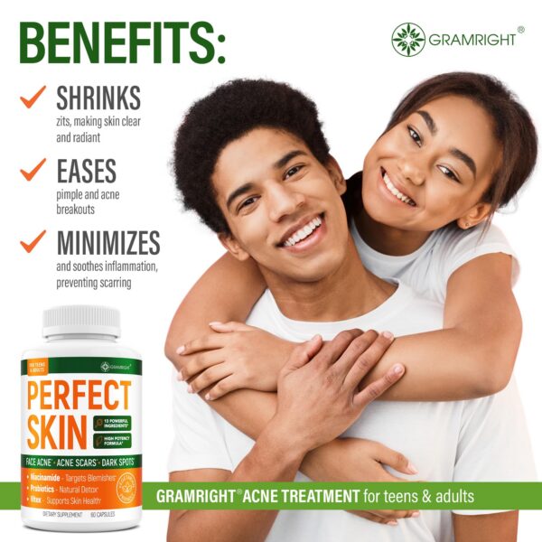 Cápsulas veganas para cuidado facial de acné