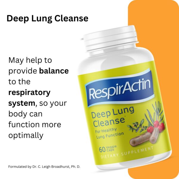 Capsulas veganas Deep Lung Cleanse para función pulmonar
