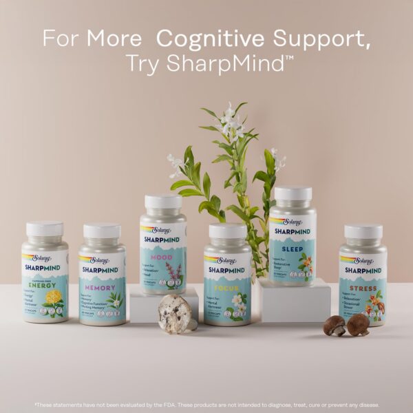 Cápsulas veganas Solaray para salud cerebral