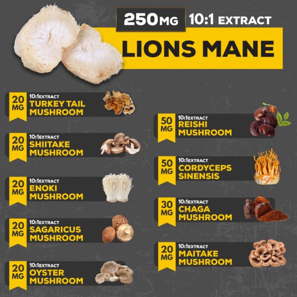 Cápsulas veganas de suplemento de hongos Satoomi