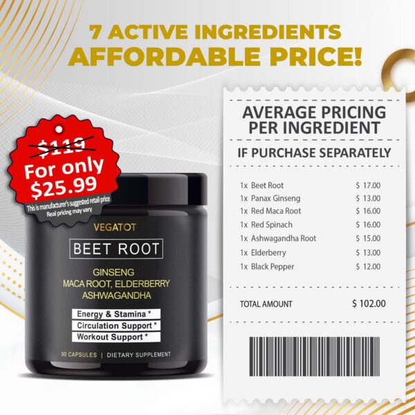 Version 1.0.0 Cápsulas VEGATOT Remolacha para apoyo inmunológico