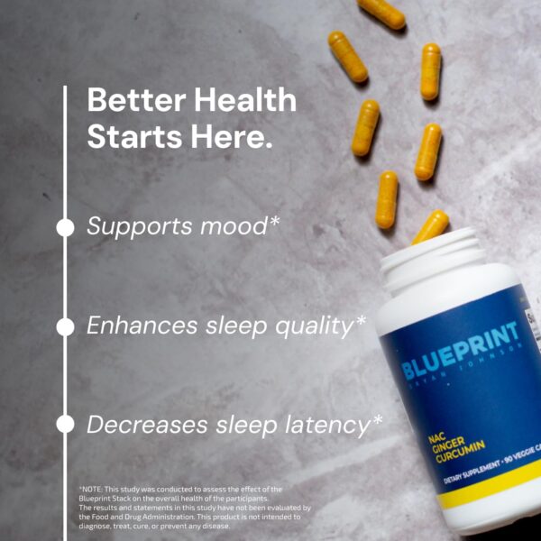 Cápsulas vegetales Blueprint Bryan Johnson NAC suplemento