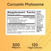 Cápsulas vegetales Jarrow Formulas curcumina fitosoma 500 mg