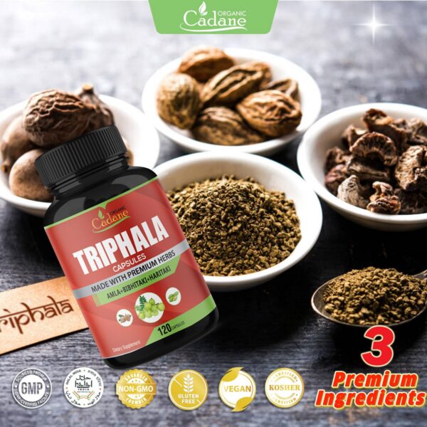 cápsulas vegetales suplemento triphala para salud general