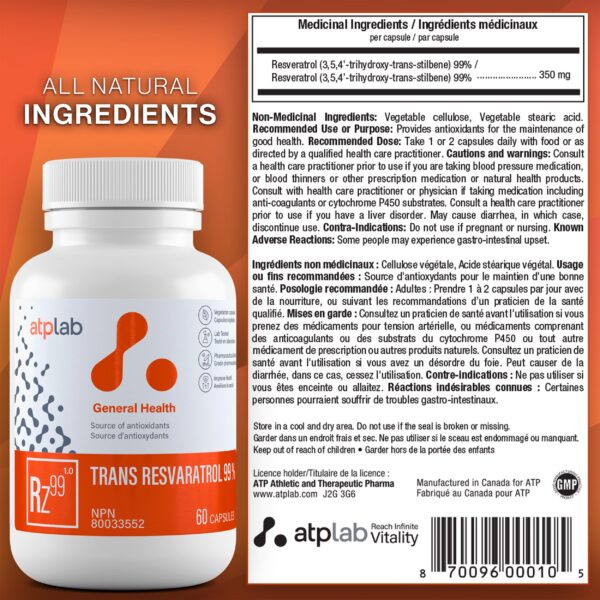 Version 1.0.0 Cápsulas vegetarianas ATP LAB Trans Resveratrol