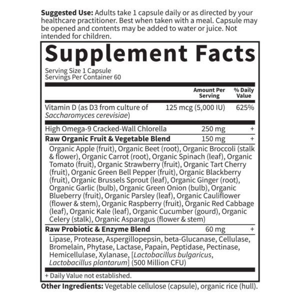 Version 1.0.0 Cápsulas vegetarianas Garden of Life Vitamin D3 RAW