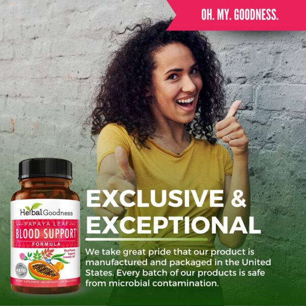 Cápsulas vegetarianas hoja de papaya Herbal Goodness