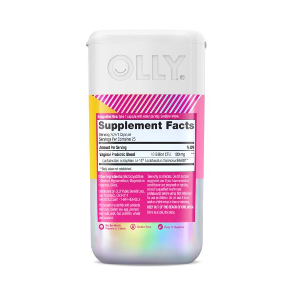 Cápsulas vegetarianas OLLY Happy Hoo-Ha probióticos