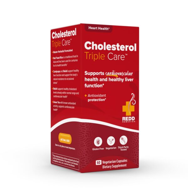 Cápsulas vegetarianas Redd Remedies para salud cardiovascular