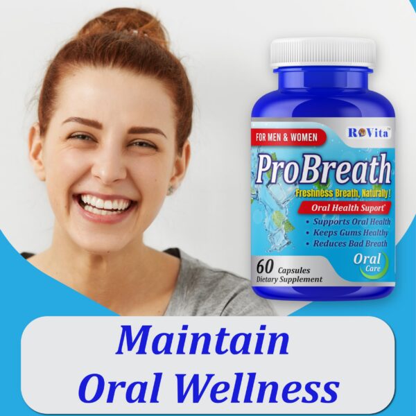 Cápsulas vegetarianas ROVita para aliento y boca sana