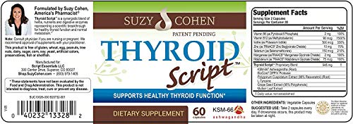 Cápsulas vegetarianas Thyroid Script para tiroides
