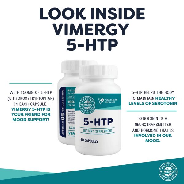Cápsulas Vimergy 5-HTP fáciles de usar y versátiles