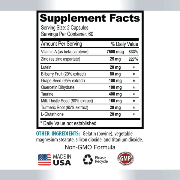 Version 1.0.0 Cápsulas Vision Plus suplemento complejo avanzado para ojos