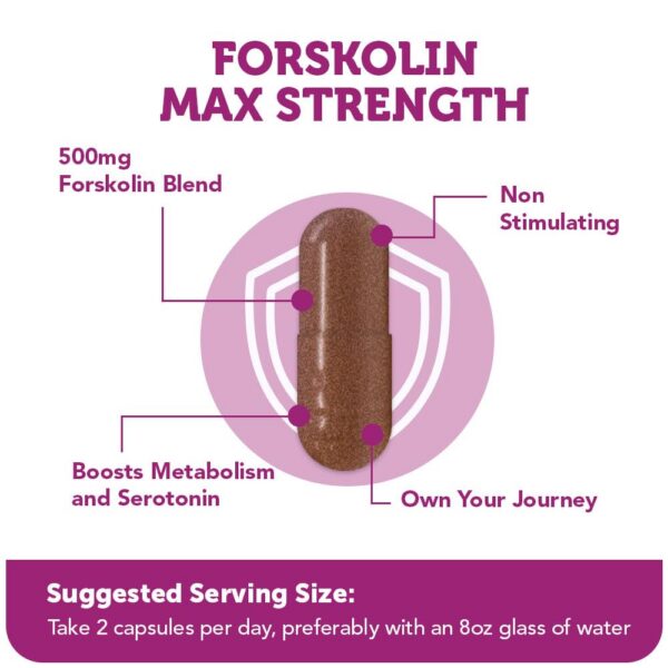 cápsulas Vitamin Bounty Forskolin control natural de peso