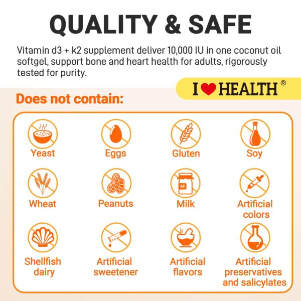 Cápsulas vitamina D3 doble fuerza I LOVE HEALTH