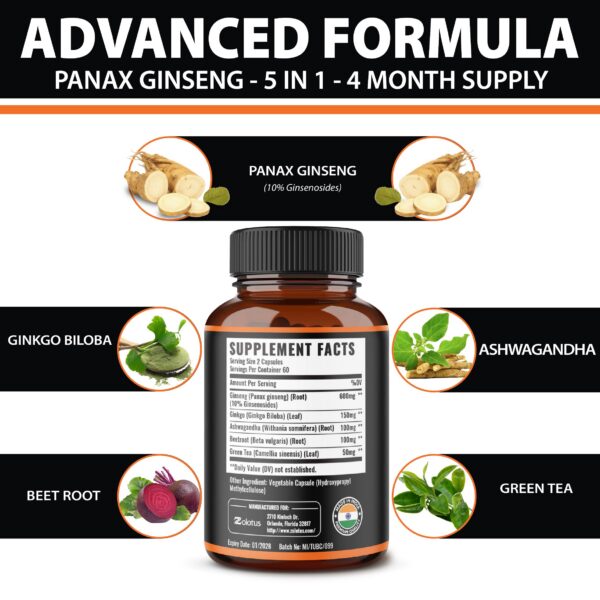 Version 1.0.0 Cápsulas Zolotus energía y vitalidad herbal