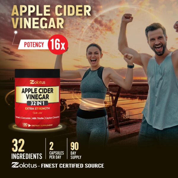 Cápsulas Zolotus natural sin gluten con vinagre de sidra de manzana