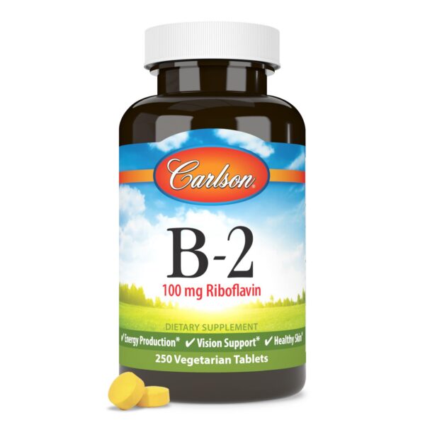 Carlson B-2 riboflavina suplemento salud piel cabello