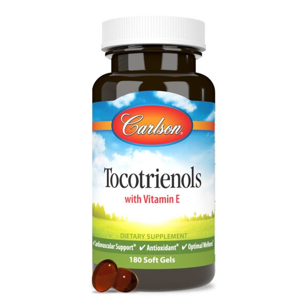 Botella de vitamina E de fuente natural