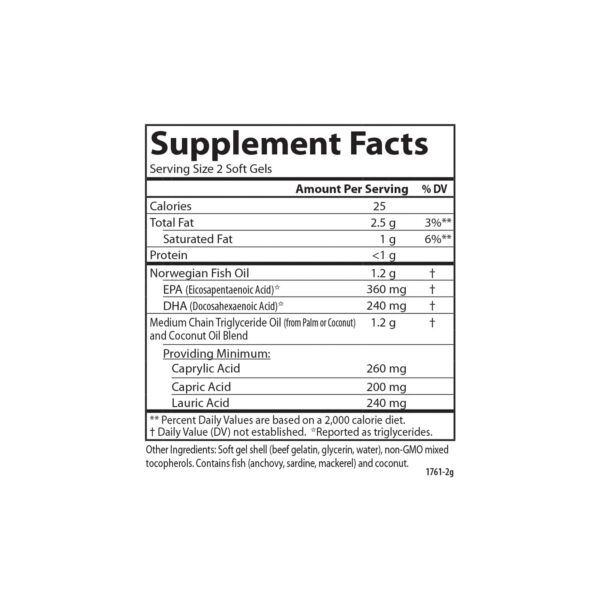 Detalles de ingredientes en etiqueta Carlson