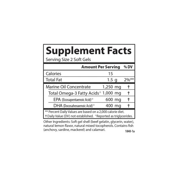 Cápsulas pequeñas de Omega-3