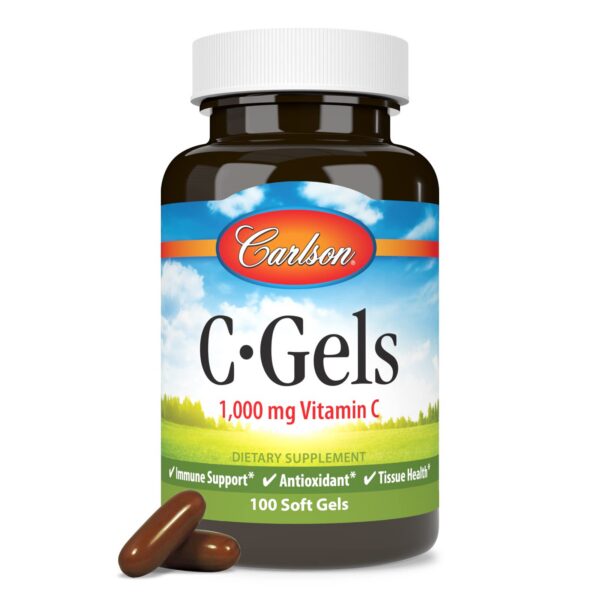 Carlson suplementos de vitamina C en cápsulas fáciles de tragar