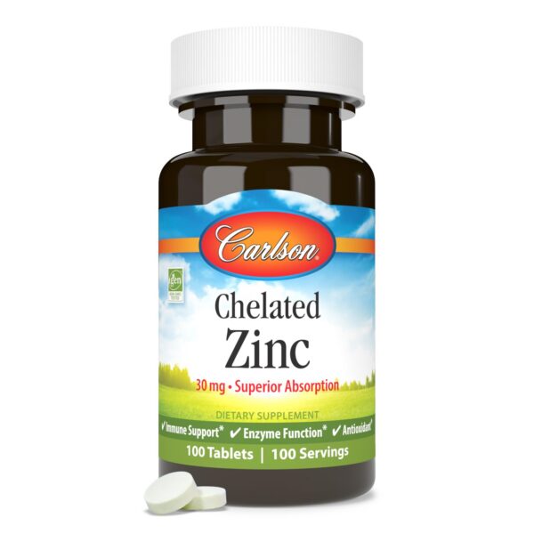 Version 1.0.0 Etiqueta Carlson Zinc quelado 30 mg