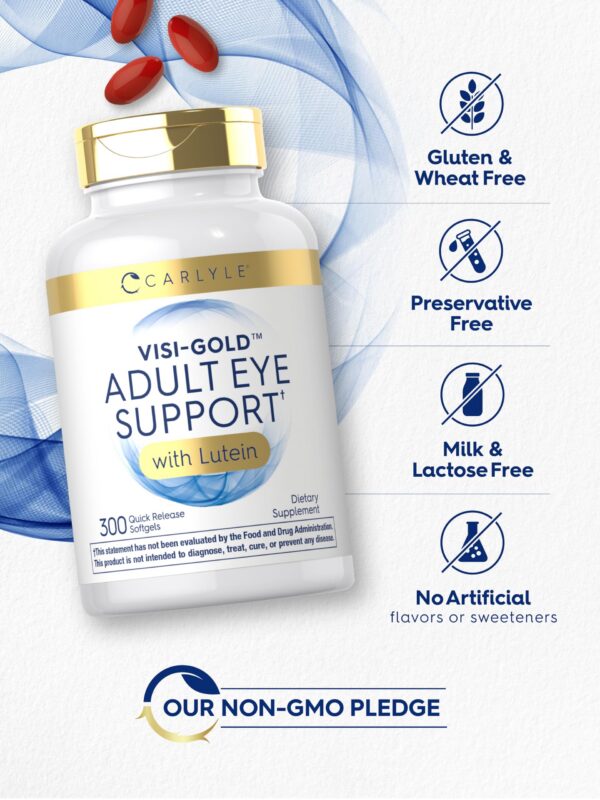 Frasco Carlyle Eye Support con etiqueta azul