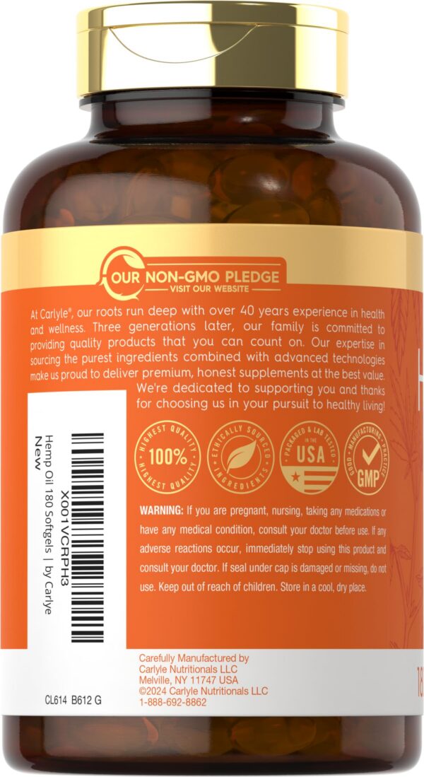 Frasco Carlyle aceite cáñamo frontal