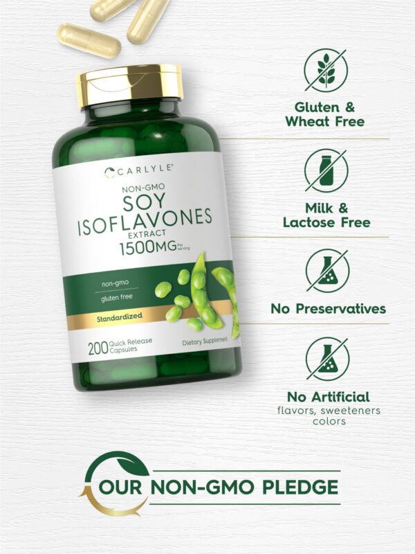Frasco de Carlyle Isoflavonas con etiqueta