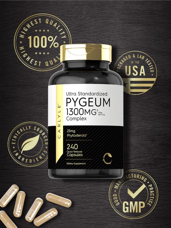 Carlyle Pygeum suplemento libre de gluten y sin OGM 240 cápsulas