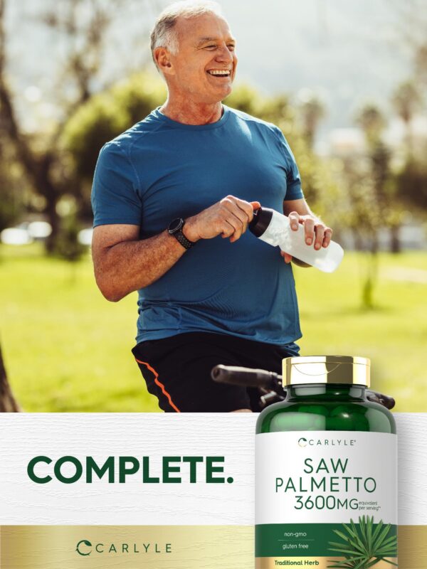 Carlyle Saw Palmetto suplemento natural sin conservadores ni endulzantes