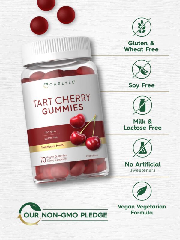Carlyle Tart Cherry Gummies etiqueta detallada