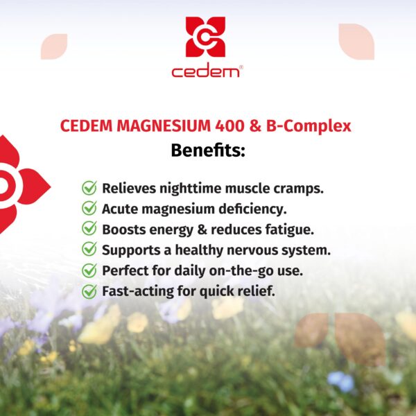 Etiqueta CEDEM magnesio 400 mg