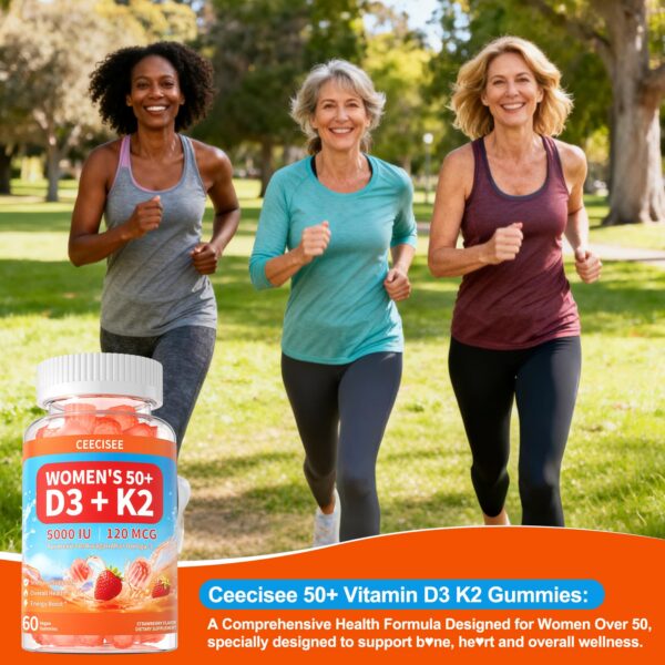 Ceecisee gomitas D3 y K2 para mujeres 50+ frasco