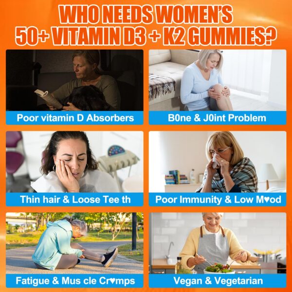 Ceecisee gomitas D3 y K2 para mujeres 50+ empaque completo