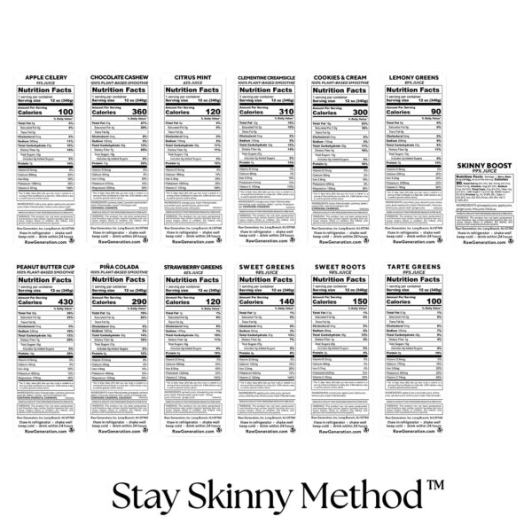 Cena limpia equilibrada Raw Generation sistema 7 días